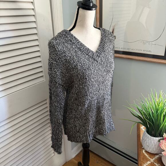 THEORY Womens Sweater Small Gray Slouchy Parkland Pullover Wool Blend Casual - Picture 4 of 12